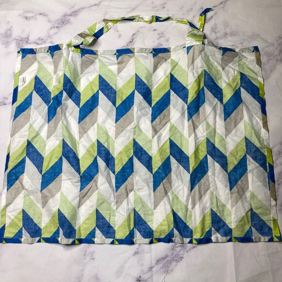 Udder Cover Nursing Mothers Breast Feeding Privacy Cover Green Blue Geometric h4 - Picture 3 of 3